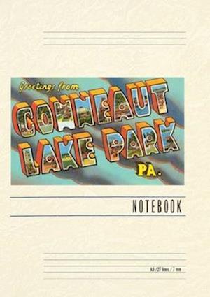 Vintage Lined Notebook Greetings from Conneaut Lake Park, Pennsylvania