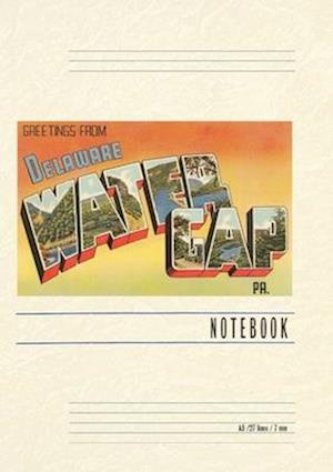 Vintage Lined Notebook Greetings from Delaware, Water Gap, Pennsylvania