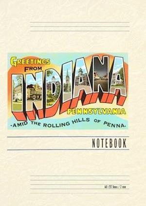 Vintage Lined Notebook Greetings from Indiana, Pennsylvania