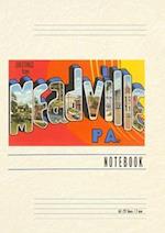 Vintage Lined Notebook Greetings from Meadville, Pennsylvania