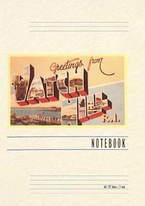 Vintage Lined Notebook Greetings from Watch Hill