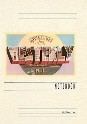 Vintage Lined Notebook Greetings from Westerly