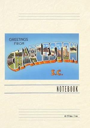 Vintage Lined Notebook Greetings from Charleston