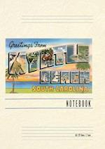 Vintage Lined Notebook Greetings from Myrtle Beach