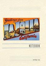 Vintage Lined Notebook Greetings from La Jolla, California