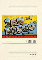 Vintage Lined Notebook Greetings from San Diego, California