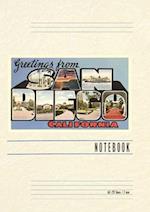 Vintage Lined Notebook Greetings from San Diego, California