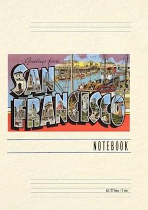 Vintage Lined Notebook Greetings from San Francisco, San Francisco, California