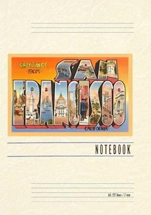 Vintage Lined Notebook Greetings from San Francisco, California