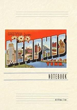 Vintage Lined Notebook Greetings from Memphis, Tennessee