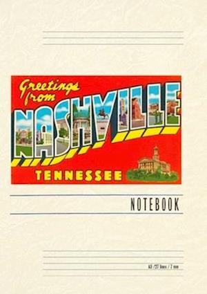 Vintage Lined Notebook Greetings from Nashville, Tennessee