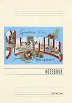 Vintage Lined Notebook Greetings from Nashville, Tennessee