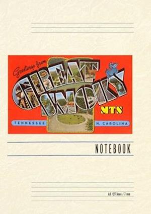 Vintage Lined Notebook Greetings from Great Smoky Mountains,