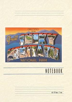 Vintage Lined Notebook Greetings from Great Smoky Mountains