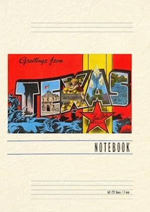 Vintage Lined Notebook Greetings from Texas