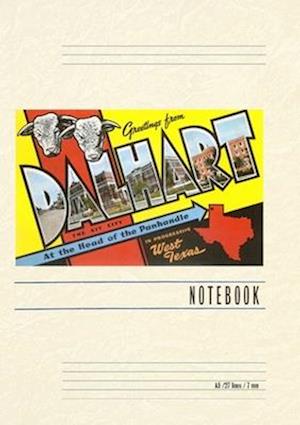 Vintage Lined Notebook Greetings from Dalhart, Texas