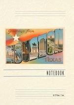 Vintage Lined Notebook Greetings from Houston, Texas