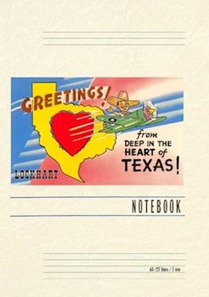 Vintage Lined Notebook Greetings from Lockhart, Texas