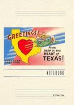 Vintage Lined Notebook Greetings from Lockhart, Texas