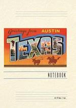 Vintage Lined Notebook Greetings from Austin Texas