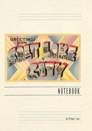 Vintage Lined Notebook Greetings from Salt Lake City, Utah