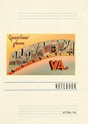 Vintage Lined Notebook Greetings from Alexandria