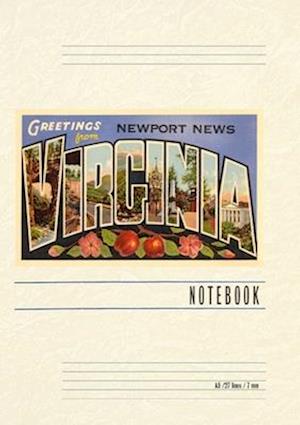 Vintage Lined Notebook Greetings from Newport News