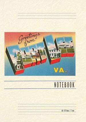 Vintage Lined Notebook Greetings from Fort Lee