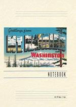 Vintage Lined Notebook Greetings from Mt. Rainier