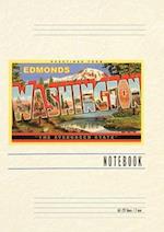 Vintage Lined Notebook Greetings from Edmonds, Washington