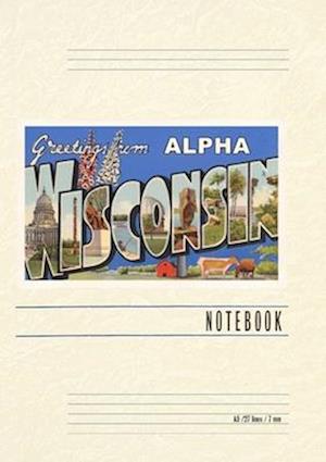 Vintage Lined Notebook Greetings from Alpha