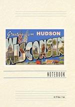 Vintage Lined Notebook Greetings from Hudson