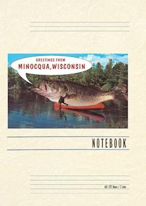 Vintage Lined Notebook Greetings from Minocqua