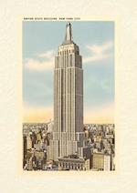 Vintage Lined Notebook Empire State Building, New York City