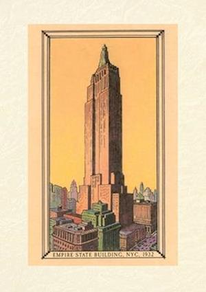 Vintage Lined Notebook Empire State Building, 1932, New York City