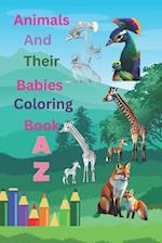 Coloring Book A-Z Animals and Their Babies 
