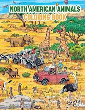 North American Animals Coloring Book: 25 Pages Of Animals In The World