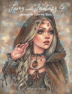 Fairy and Fantasy 4 Grayscale Coloring Book