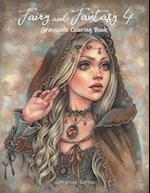Fairy and Fantasy 4 Grayscale Coloring Book 