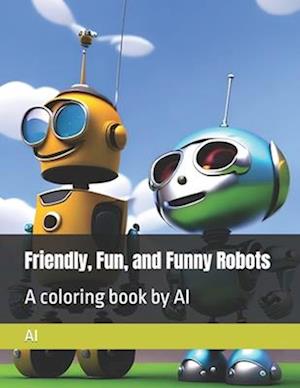 Friendly, Fun, and Funny Robots: A coloring book by AI
