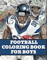 Football Coloring Book: American Football Sports Book For Boys 