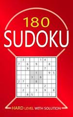 180 Sudoku Hard Level: Puzzles With Solutions for Adults 
