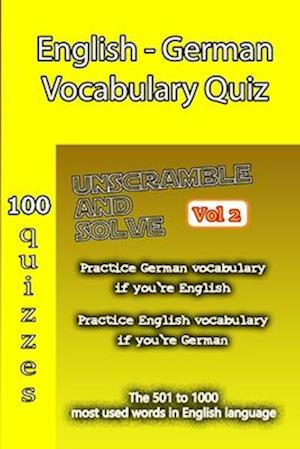 English - German Vocabulary Quiz - Match the Words - Volume 2