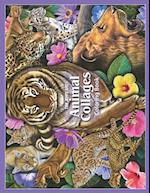 Animal Collages Coloring Book 