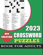 2023 Crossword Puzzles Book For Adults With Solution 