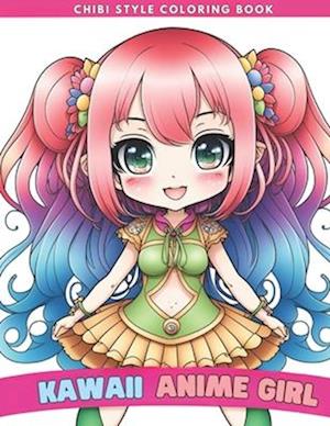 Kawaii Anime Girl Coloring Book: Chibi Style for All Ages With Variety of Poses and Outfits