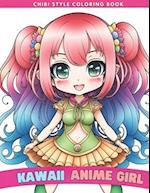 Kawaii Anime Girl Coloring Book: Chibi Style for All Ages With Variety of Poses and Outfits 