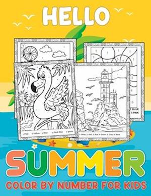 Hello Summer Color By Number For Kids