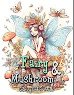 Fairy and Mushroom Coloring Book for Adults