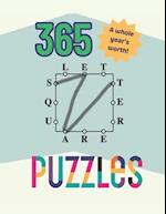 365 Letter Square Puzzles: A whole year's worth of fun word games 